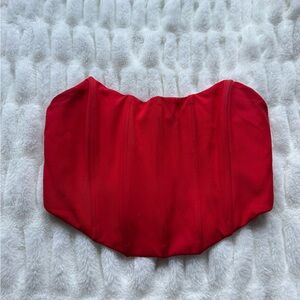 White fox red corset